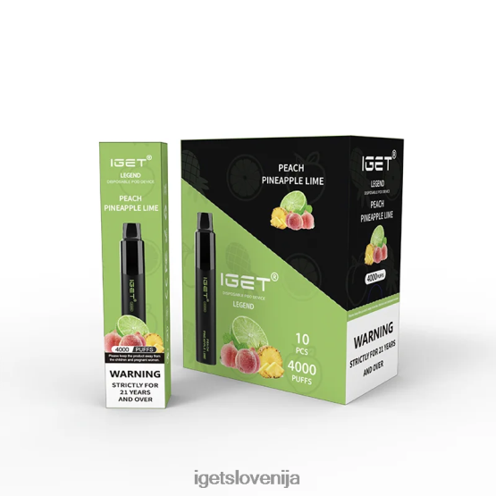 IGET Bar Store legenda 4000 vdihov breskev ananas limeta PPH6J338