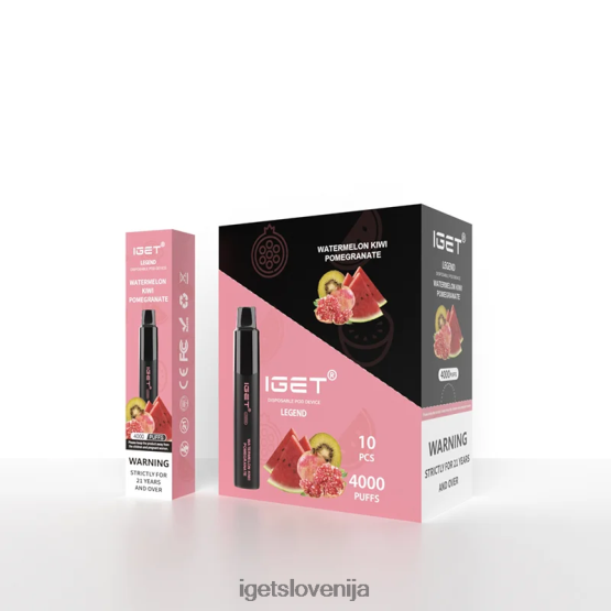 IGET Vape Flavours legenda 4000 vdihov lubenica kivi granatno jabolko PPH6J336