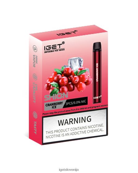 IGET Vape Sale 3 x shion brusnični led PPH6J12