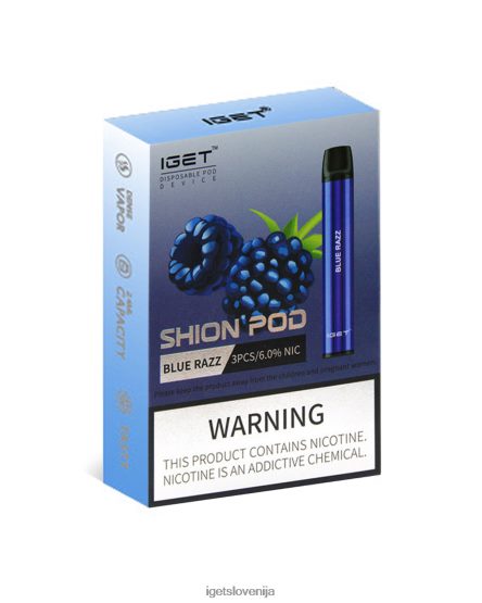 IGET Vape 3 x shion modra razz PPH6J5