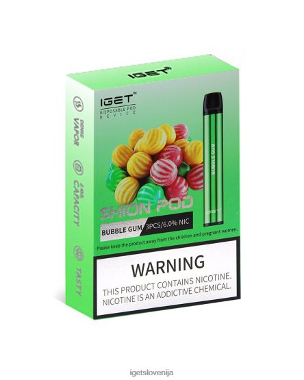IGET Vape Flavours 3 x shion žvečilni gumi PPH6J6